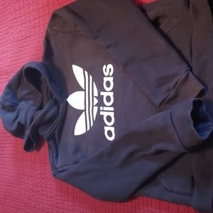 Adidas youth hoodie-size 9-10 youth- black and white